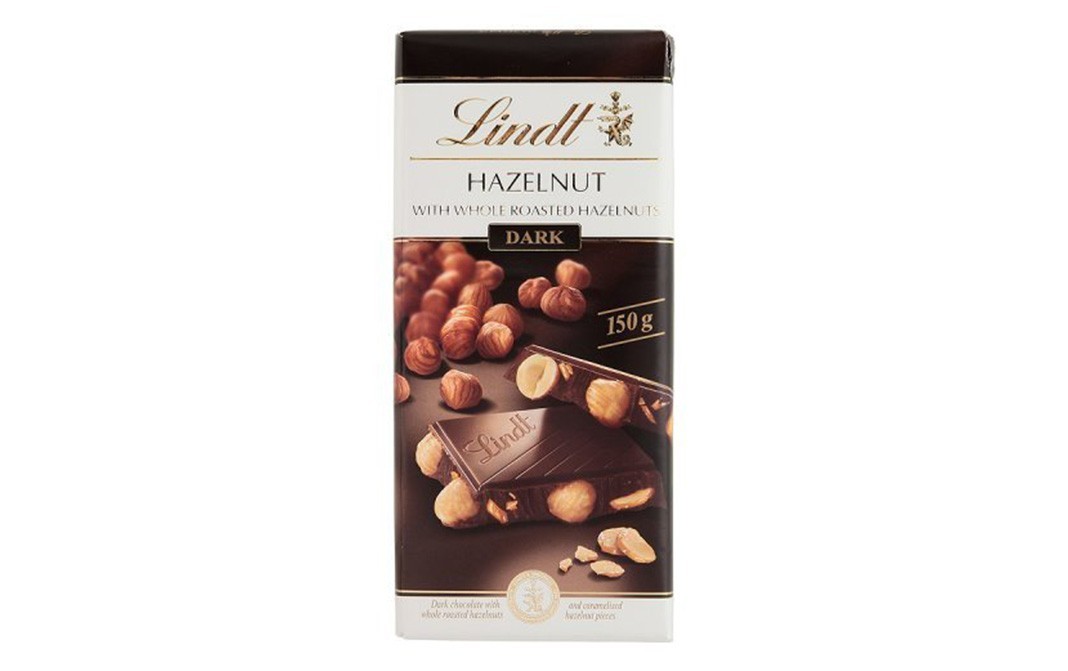 Lindt Whole Roasted Hazelnut Dark Chocolate    Box  150 grams